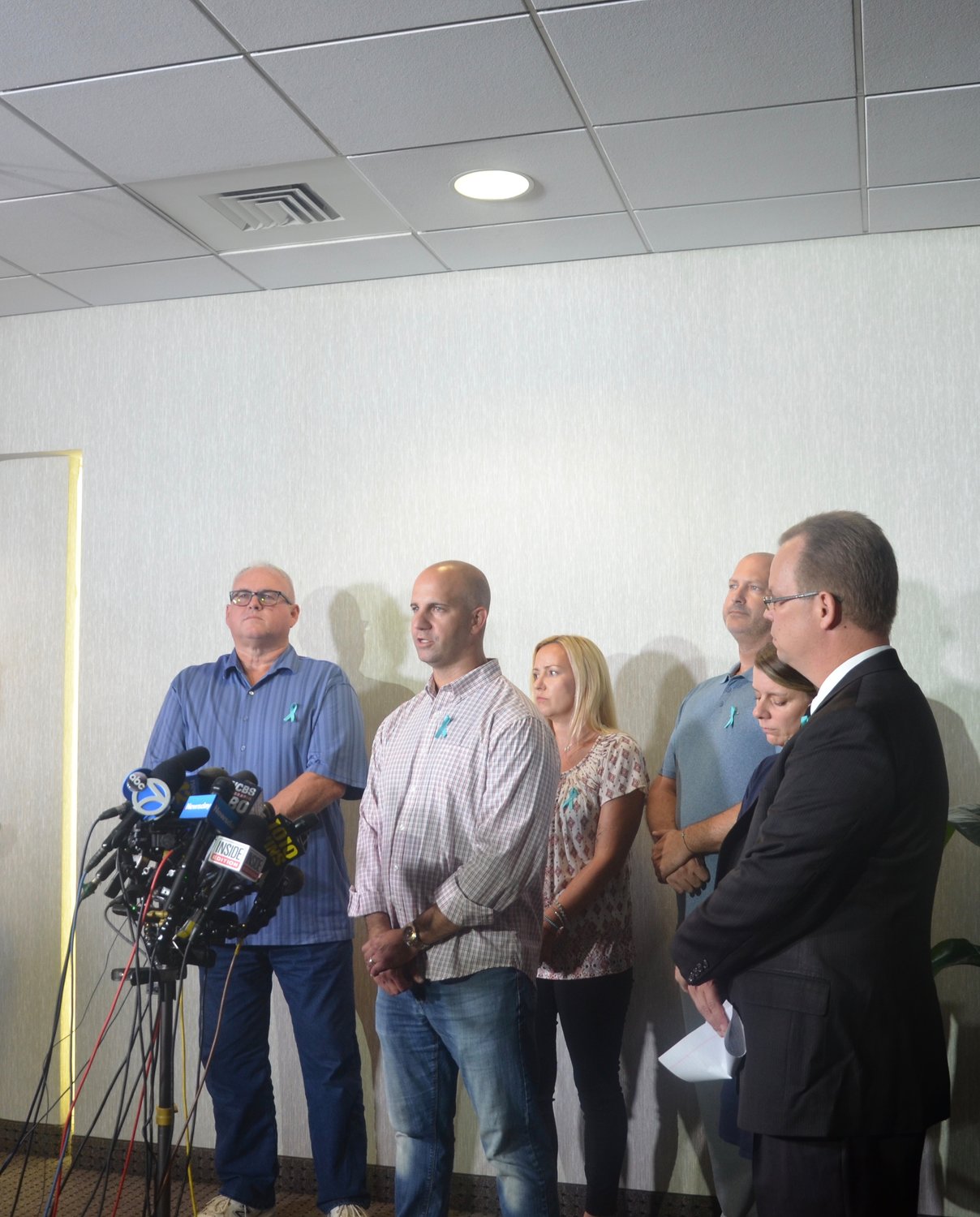 Gabby Petito's stepfather James Schmidt speaks at a press conference on Sept. 28.